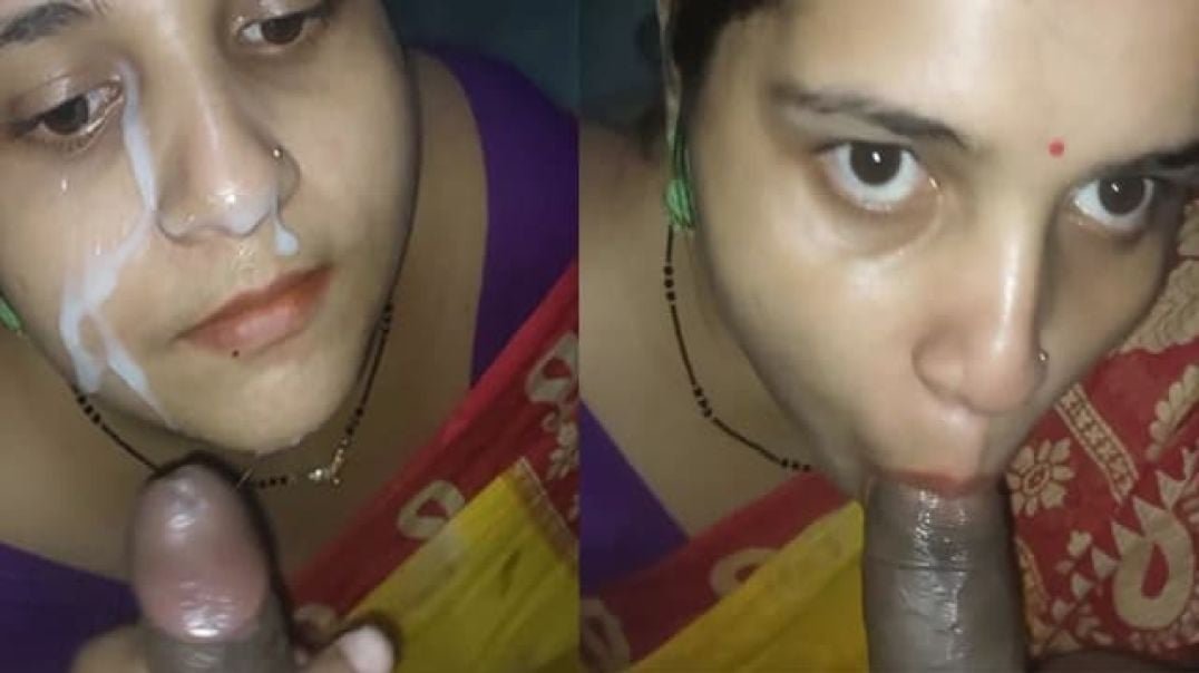 Sexy Bihari Bhabhi Professional in Deep Blowjob with Facial Sex Mms